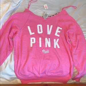 Victoria secret pink new with tag slouchy crew